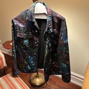 Custom 1/1 painted denim jacket